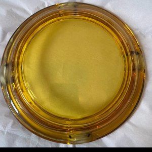 Vintage Amber Glass Ashtray